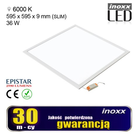 Panel led 60x60 36w lampa sufitowa kaseton 6000k zimny + ramka natynkowa Panel led 60x60 36w lampa sufitowa kaseton 6000k zimny + ramka natynkowa