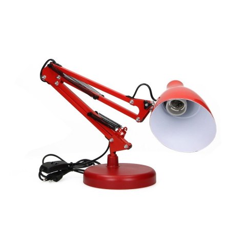 LAMPA BIURKOWA DIAN 60W E27 STAL, CZERWONA LAMPA BIURKOWA DIAN 60W E27 STAL, CZERWONA