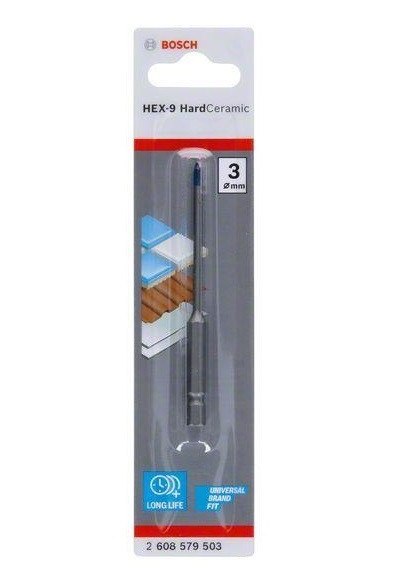 WIERTŁO HEX-9 HARD CERAMIC 3*90MM WIERTŁO HEX-9 HARD CERAMIC 3*90MM