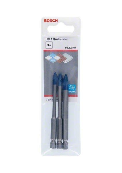 WIERTŁO HEX-9 HARD CERAMIC SET 5/6/8 3 SZT. WIERTŁO HEX-9 HARD CERAMIC SET 5/6/8 3 SZT.