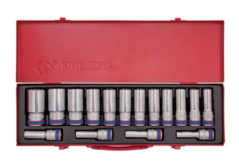 ZESTAW NASADEK DŁUGICH 6-KĄTNYCH 1/2'' 10-32MM ,16CZ. KASETA ZESTAW NASADEK DŁUGICH 6-KĄTNYCH 1/2'' 10-32MM ,16CZ. KASETA