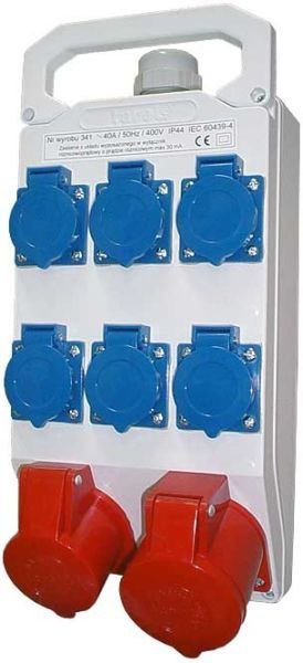 ROZDZIELNICA 32A 3P+N+Z 400V,16A 3P+N+Z 400V,6*16A 2P+Z 250V ROZDZIELNICA 32A 3P+N+Z 400V,16A 3P+N+Z 400V,6*16A 2P+Z 250V
