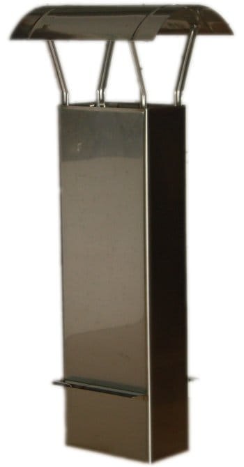 PRZEDŁUŻKA ŻAROODPORNA 14*15*80CM Z DASZ.Z ROZETĄ GR1MM PRZEDŁUŻKA ŻAROODPORNA 14*15*80CM Z DASZ.Z ROZETĄ GR1MM
