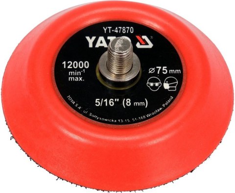 TALERZ POLERSKI 75MM Z RZEPEM M8 TALERZ POLERSKI 75MM Z RZEPEM M8
