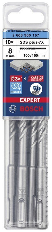 WIERTŁO DO MŁOTKÓW SDS+ 7X EXPERT 8*100/165MM 10PC WIERTŁO DO MŁOTKÓW SDS+ 7X EXPERT 8*100/165MM 10PC