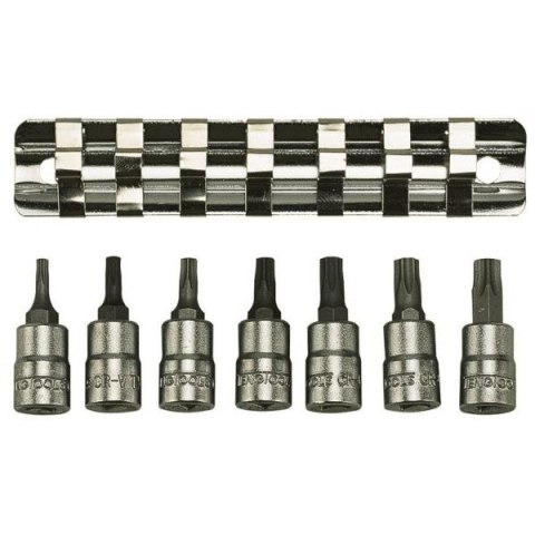 ZESTAW NASADEK TORX 1/4'' M1408TX, 7EL.+ LISTWA ZESTAW NASADEK TORX 1/4'' M1408TX, 7EL.+ LISTWA