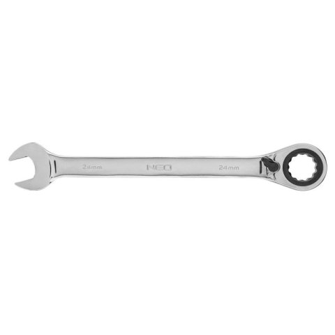 KLUCZ PŁASKO-OCZKOWY Z GRZECHOTKĄ I PRZEŁĄCZNIKIEM 24MM KLUCZ PŁASKO-OCZKOWY Z GRZECHOTKĄ I PRZEŁĄCZNIKIEM 24MM