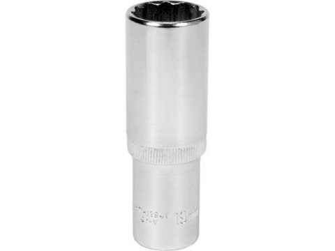 NASADKA DŁUGA 12-KĄTNA CHROMOWANA 1/2'' 19MM NASADKA DŁUGA 12-KĄTNA CHROMOWANA 1/2'' 19MM