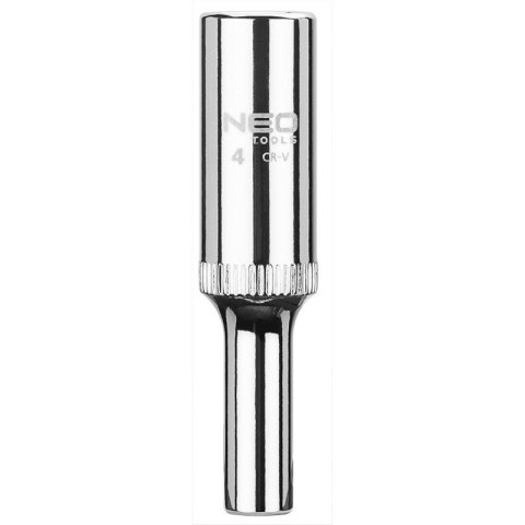 NASADKA DŁUGA 6-KĄTNA CHROMOWANA 1/4'' 4MM NASADKA DŁUGA 6-KĄTNA CHROMOWANA 1/4'' 4MM