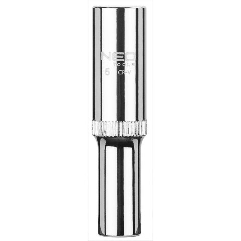 NASADKA DŁUGA 6-KĄTNA CHROMOWANA 1/4'' 6MM NASADKA DŁUGA 6-KĄTNA CHROMOWANA 1/4'' 6MM