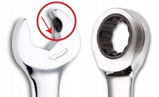 KLUCZ PŁASKO-OCZKOWYCH Z PODWÓJNĄ GRZECHOTKĄ 13MM