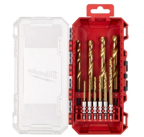 ZESTAW WIERTEŁ DO METALU HSS-G TIN RED HEX 3-10MM 10SZ ZESTAW WIERTEŁ DO METALU HSS-G TIN RED HEX 3-10MM 10SZ