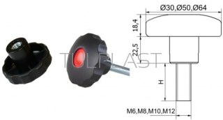 POKRĘTŁO GWIAZDKOWE POK 03 FI 30 M8*23 PP 820