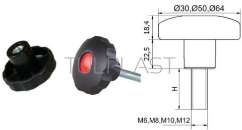 POKRĘTŁO GWIAZDKOWE POK 03 FI 30 M8*23 PP 820