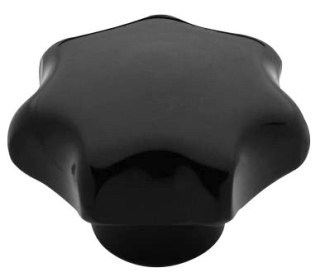 UCHWYT BAKELITOWY CZARNY M12*80MM DIN6336K