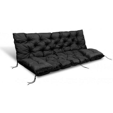 ZESTAW OGRODOWY 150x60x50CM + 2 PODUSZKI 42X42 CM CZARNY ZESTAW OGRODOWY 150x60x50CM + 2 PODUSZKI 42X42 CM CZARNY