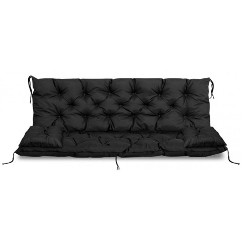 ZESTAW OGRODOWY 150x60x50CM + 2 PODUSZKI 42X42 CM CZARNY ZESTAW OGRODOWY 150x60x50CM + 2 PODUSZKI 42X42 CM CZARNY