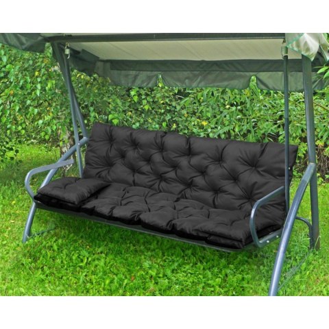 ZESTAW OGRODOWY 150x60x50CM + 2 PODUSZKI 42X42 CM CZARNY ZESTAW OGRODOWY 150x60x50CM + 2 PODUSZKI 42X42 CM CZARNY