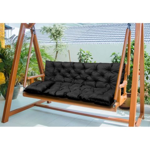 ZESTAW OGRODOWY 150x60x50CM + 2 PODUSZKI 42X42 CM CZARNY ZESTAW OGRODOWY 150x60x50CM + 2 PODUSZKI 42X42 CM CZARNY