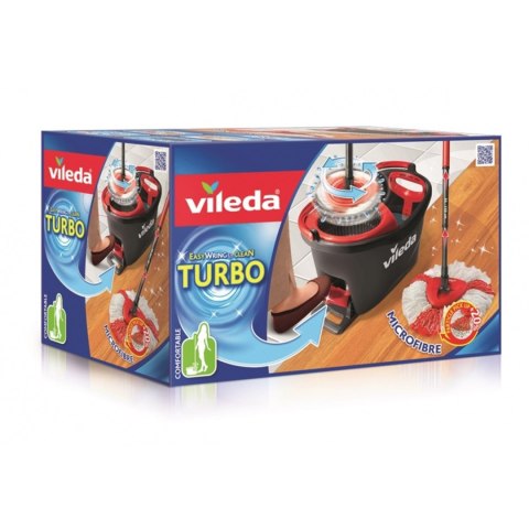 Zestaw mop obrotowy Vileda Easy Wring and Clean Turbo box Zestaw mop obrotowy Vileda Easy Wring and Clean Turbo box