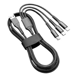 KABEL DO ŁADOWANIA 3W1 1.2M