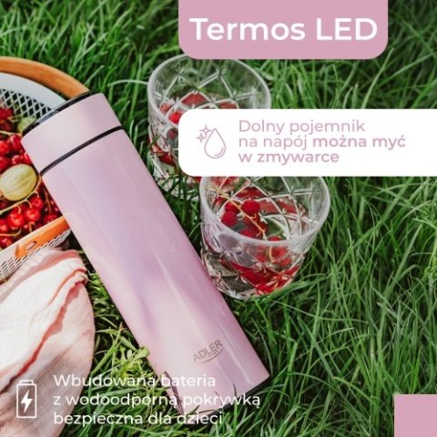 AD 4506 pink Termos led 473ml różowy
