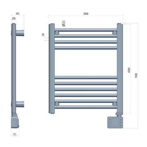 AD 7823 Grzejnik łazienkowy elektryczny led