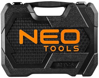 Klucze nasadowe 1/2", zestaw 32 szt., CrV