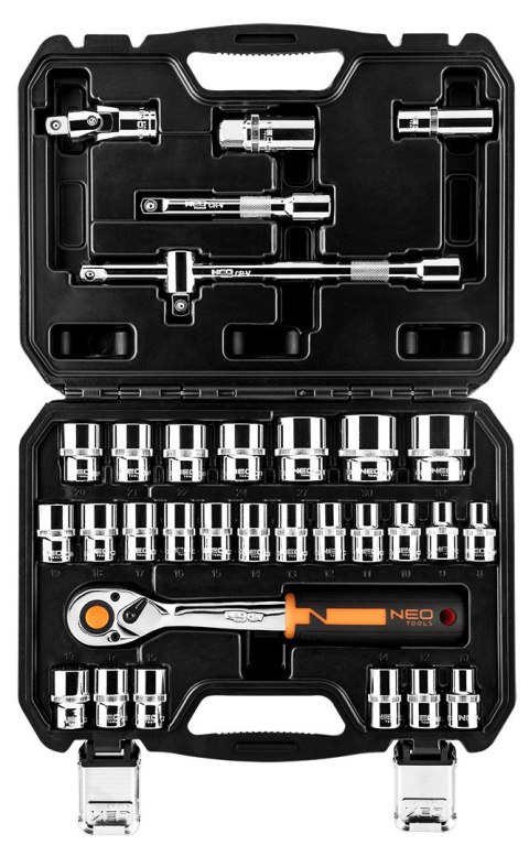 Klucze nasadowe 1/2", zestaw 32 szt., CrV Klucze nasadowe 1/2", zestaw 32 szt., CrV
