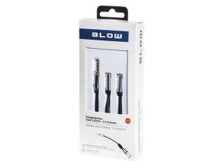 91-241# Rozgałęźnik jack: wtyk 3,5st-2gniazdo 3,5 z przewodem 15cm metal blister