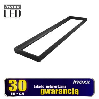 Panel led sufitowy 120x30 36w lampa slim kaseton 3000k ciepły+ ramka natynkowa czarna