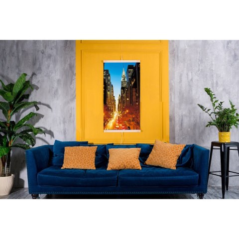 Grzejnik na podczerwień - giętki panel grzewczy 430W TRIO wzór 2 manhattan, wymiary 100x57cm z regulatorem
