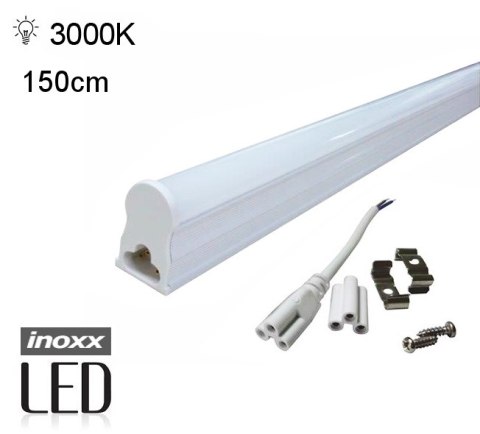 Świetlówka led liniowa t5 150cm 22w ciepła 3000k lampa natynkowa zintegrowana z oprawą Świetlówka led liniowa t5 150cm 22w ciepła 3000k lampa natynkowa zintegrowana z oprawą