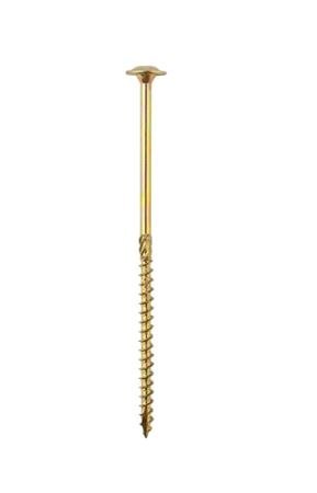 WKRĘT DO DREWNA Z KOŁNIERZEM NA TORX OCYNK ŻÓŁTY 5*100MM T25