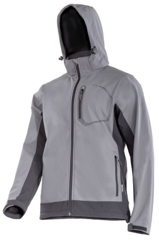 Kurtka softshell z kapt., szara, rozm. xl, ce, lahti