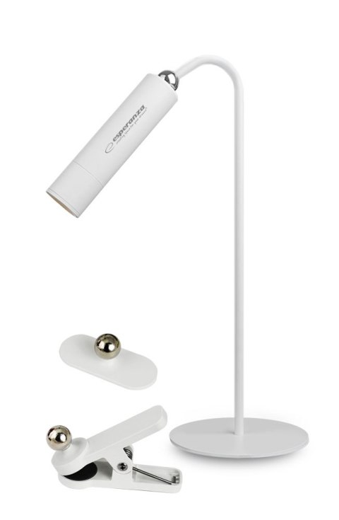ELD118W Esperanza lampka biurkowa led 3w1 agena biała