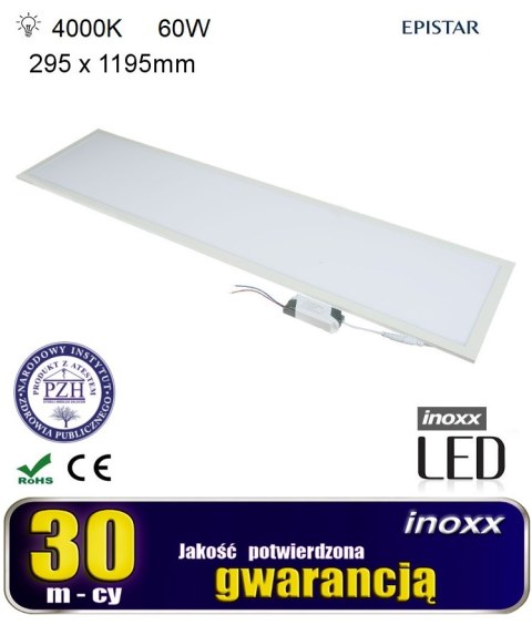 Panel led 120x30 60w 4000k neutralny+ ramka natynkowa Panel led 120x30 60w 4000k neutralny+ ramka natynkowa