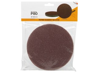 67-046# Papier ścierny na dysk 125mm 10szt 80gr.