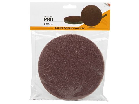 67-046# Papier ścierny na dysk 125mm 10szt 80gr. 67-046# Papier ścierny na dysk 125mm 10szt 80gr.