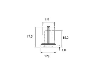7973# Głka pot czarna śred - 10mm wsk.srebrny`