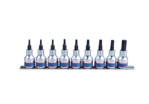 KPL.NASADEK TORX 3/8'' 9 CZĘŚCI T10-T50 SZYNA KPL.NASADEK TORX 3/8'' 9 CZĘŚCI T10-T50 SZYNA