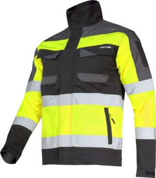 Kurtka ostrzeg. czarno-żółta, "2xl", ce, lahti