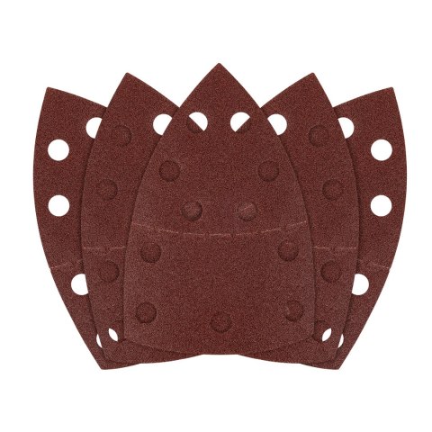Papiery ścierne na rzep, żelazko 102 x 152 mm, P100, 5 szt., z 11 otworami Papiery ścierne na rzep, żelazko 102 x 152 mm, P100, 5 szt., z 11 otworami