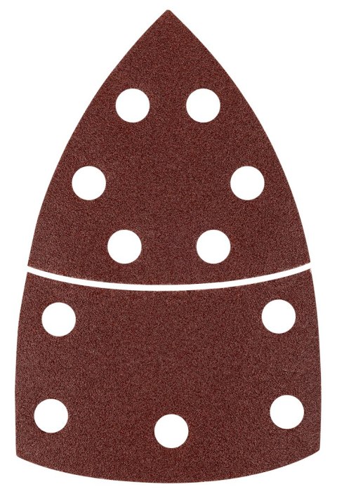 Papiery ścierne na rzep, żelazko 102 x 152 mm, P100, 5 szt., z 11 otworami Papiery ścierne na rzep, żelazko 102 x 152 mm, P100, 5 szt., z 11 otworami