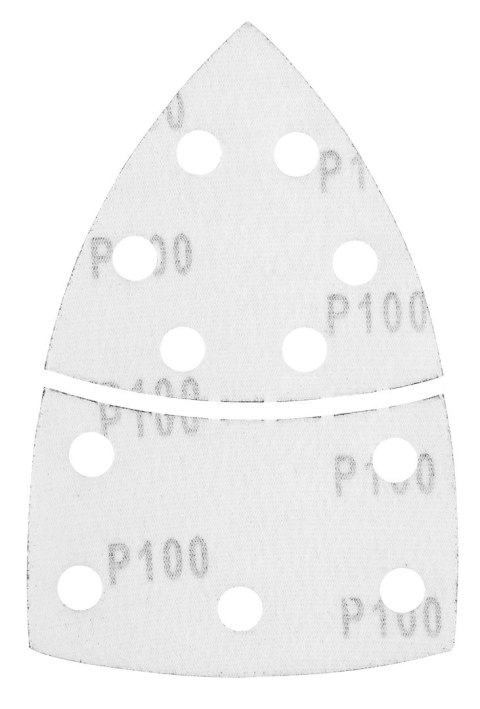 Papiery ścierne na rzep, żelazko 102 x 152 mm, P100, 5 szt., z 11 otworami Papiery ścierne na rzep, żelazko 102 x 152 mm, P100, 5 szt., z 11 otworami