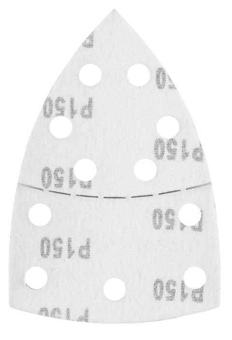 Papiery ścierne na rzep, żelazko 102 x 152 mm, P150, 5 szt., z 11 otworami Papiery ścierne na rzep, żelazko 102 x 152 mm, P150, 5 szt., z 11 otworami