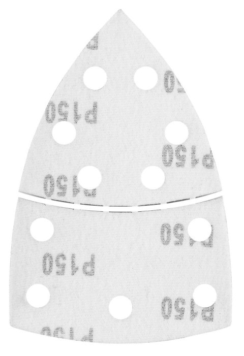 Papiery ścierne na rzep, żelazko 102 x 152 mm, P150, 5 szt., z 11 otworami Papiery ścierne na rzep, żelazko 102 x 152 mm, P150, 5 szt., z 11 otworami