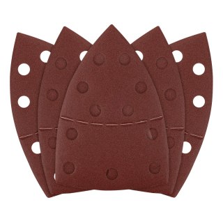 Papiery ścierne na rzep, żelazko 102 x 152 mm, P180, 5 szt., z 11 otworami