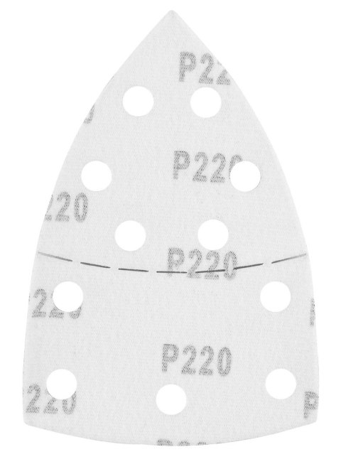 Papiery ścierne na rzep, żelazko 102 x 152 mm, P220, 5 szt., z 11 otworami Papiery ścierne na rzep, żelazko 102 x 152 mm, P220, 5 szt., z 11 otworami