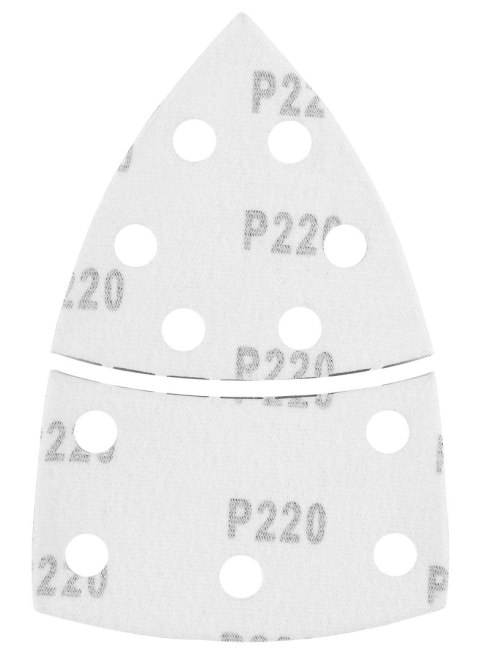 Papiery ścierne na rzep, żelazko 102 x 152 mm, P220, 5 szt., z 11 otworami Papiery ścierne na rzep, żelazko 102 x 152 mm, P220, 5 szt., z 11 otworami